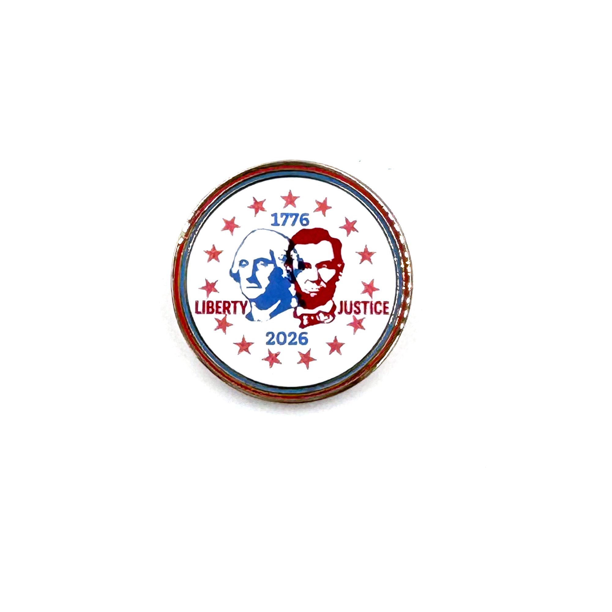 America250 1" Liberty Justice Coin UV Printed Pin