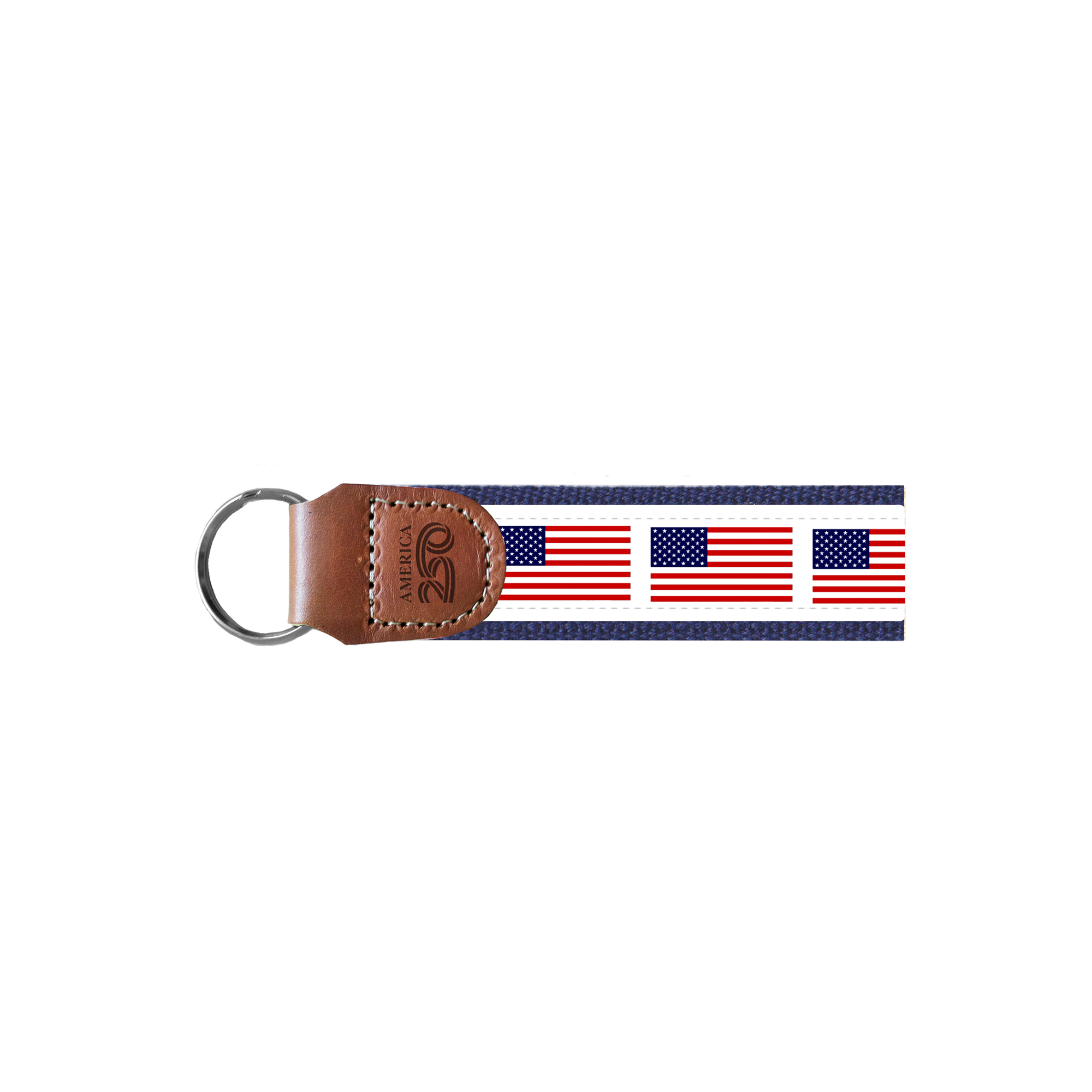 America250 Leather Flag Keychain