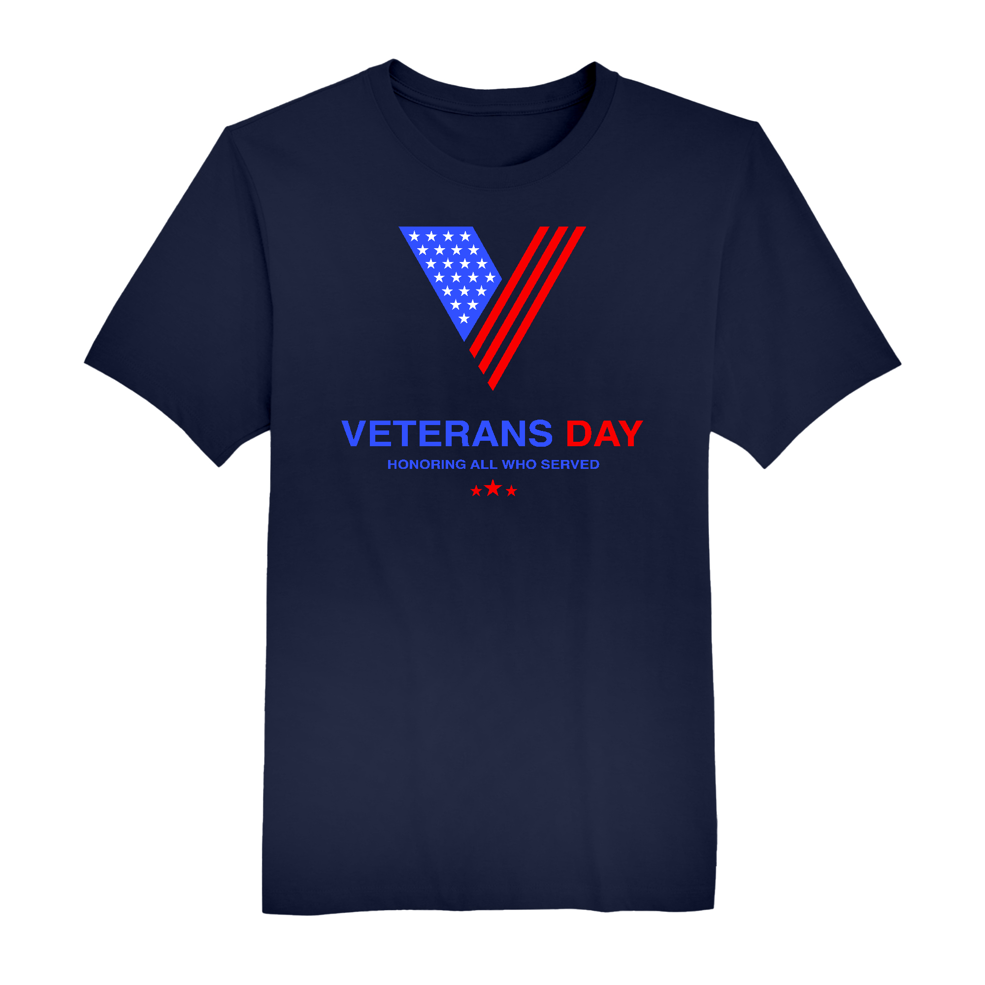 America 250 | Veterans Day V Flag Tee Shirt | Men's T-Shirt