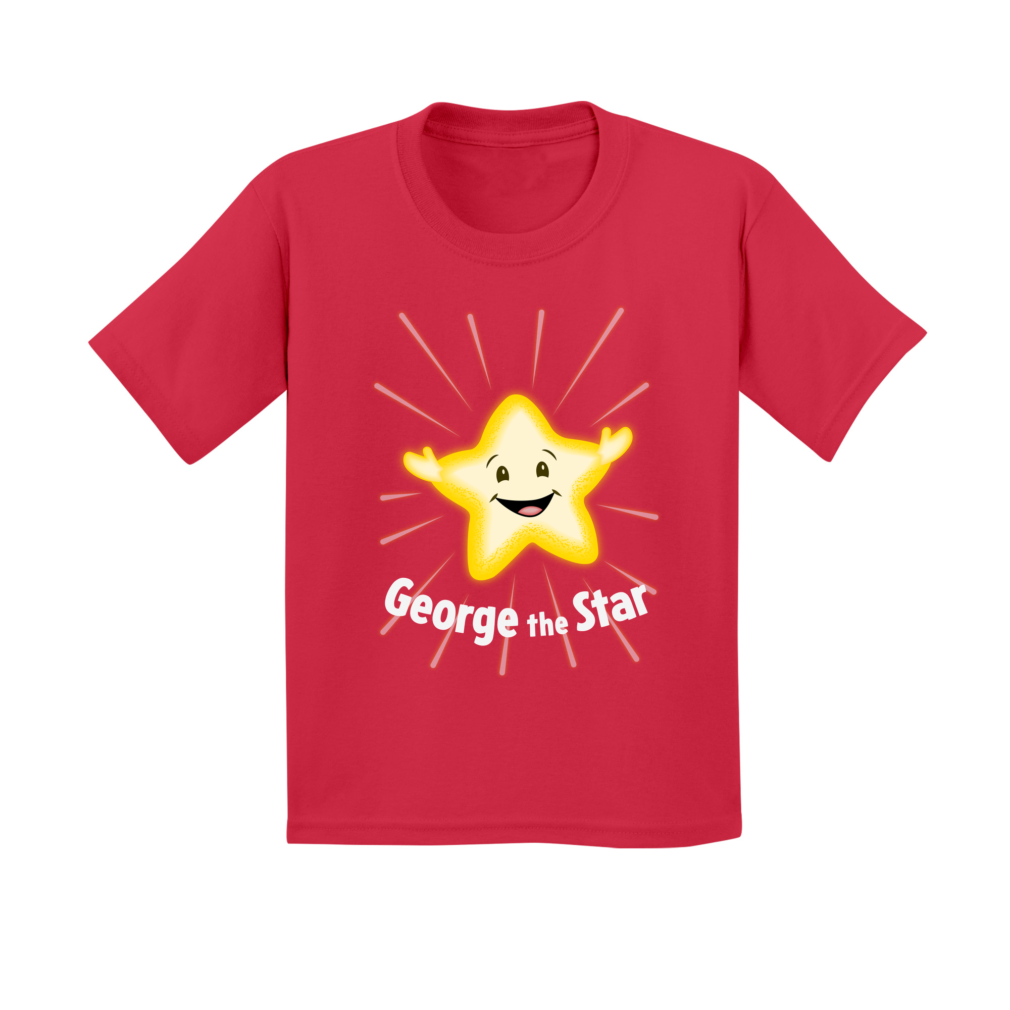 America 250 | George the Star WHT/ WHT Back Cotton Short Sleeve T