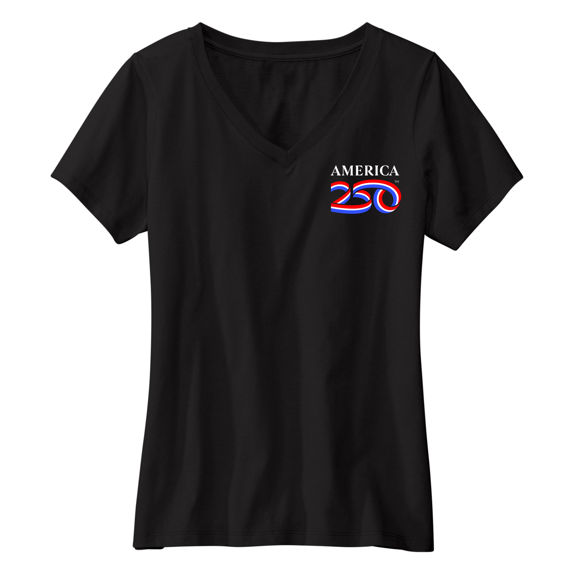 Womens Small Black Short Sleeve V-neck Tee