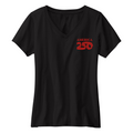 Womens Small Black Short Sleeve V-neck Tee