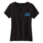 Womens Small Black Short Sleeve V-neck Tee