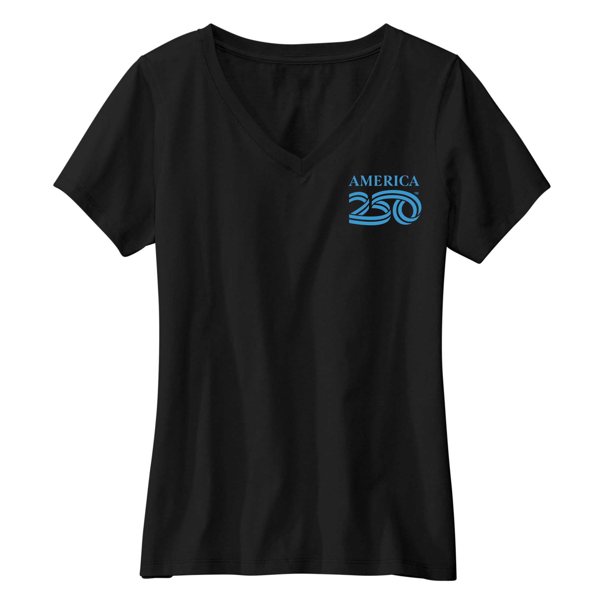 Womens Small Black Short Sleeve V-neck Tee