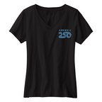 Womens Small Black Short Sleeve V-neck Tee