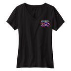 Womens Small Black Short Sleeve V-neck Tee