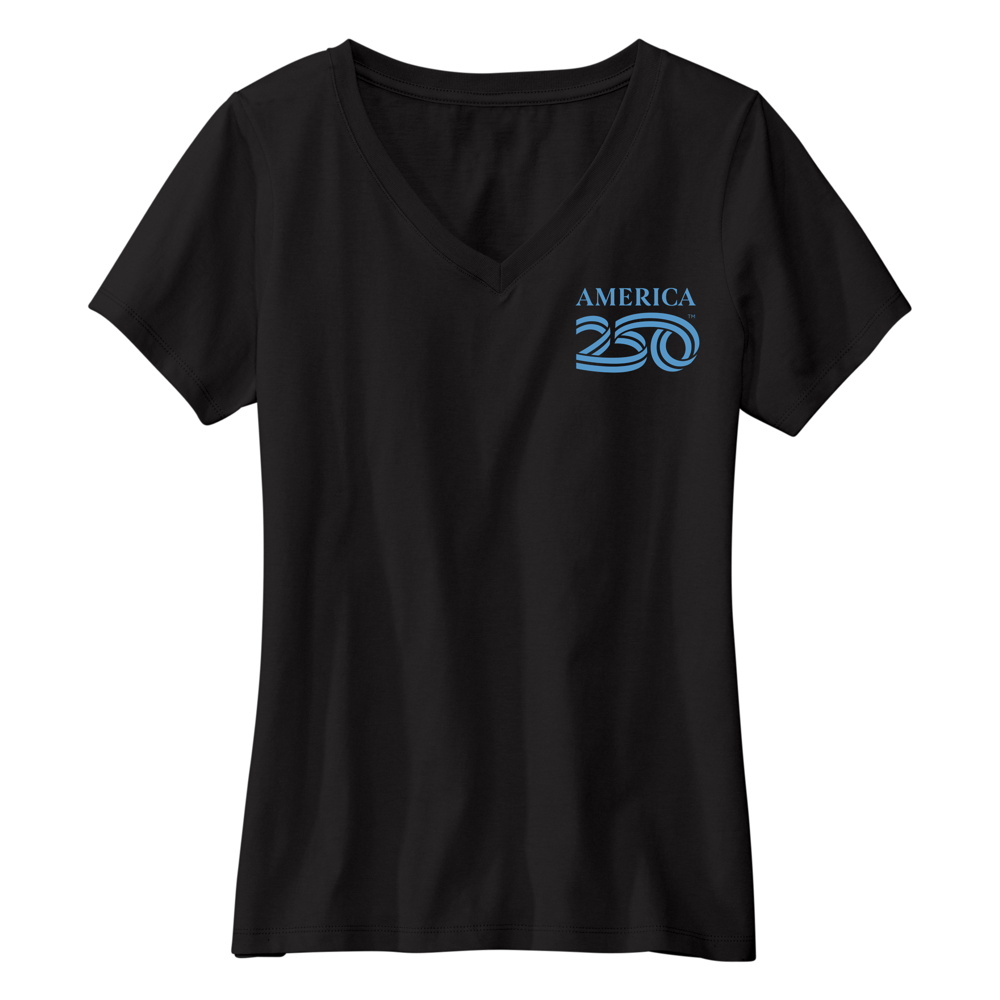 Womens Small Black Short Sleeve V-neck Tee