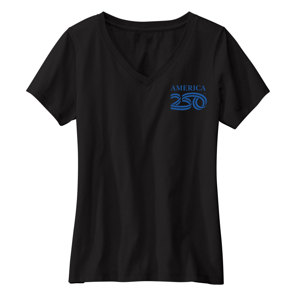 Womens Small Black Short Sleeve V-neck Tee