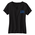 Womens Small Black Short Sleeve V-neck Tee