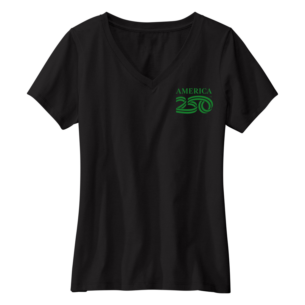 Womens Small Black Short Sleeve V-neck Tee