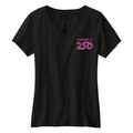 Womens Small Black Short Sleeve V-neck Tee