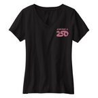 Womens Small Black Short Sleeve V-neck Tee