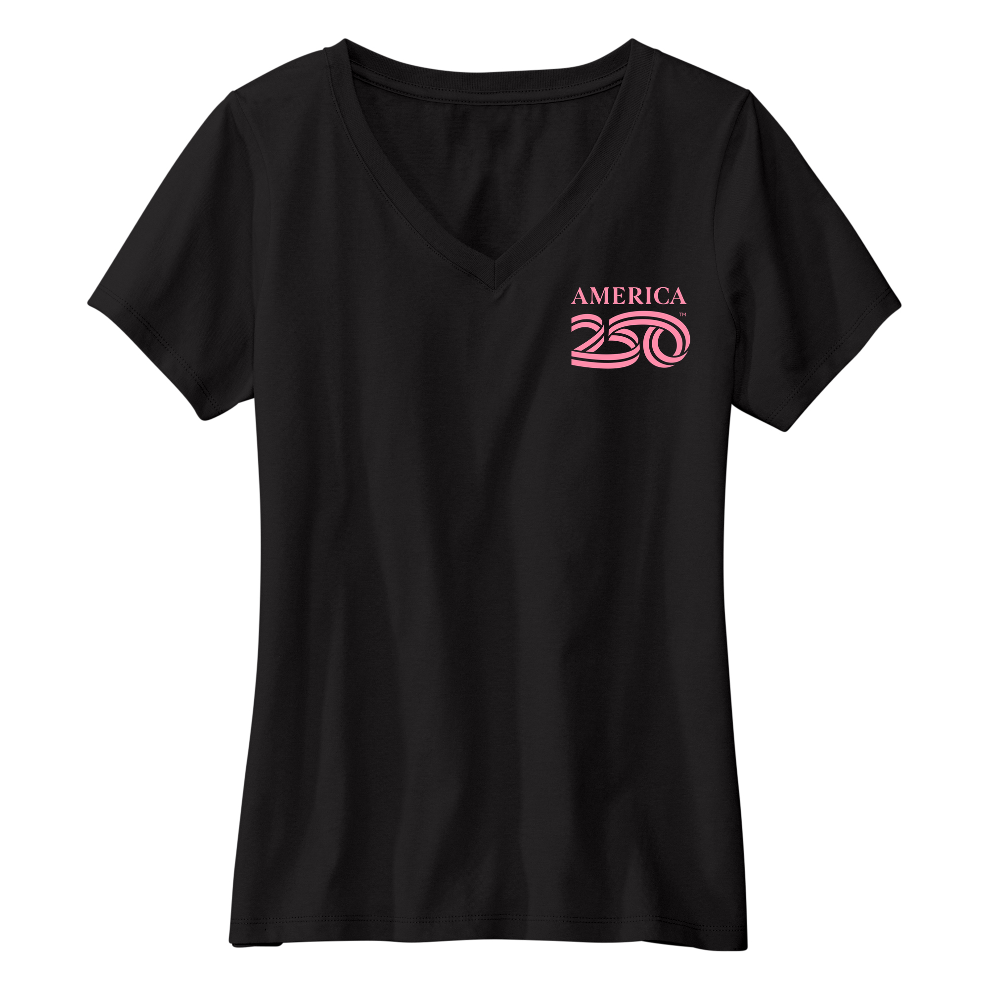 Womens Small Black Short Sleeve V-neck Tee