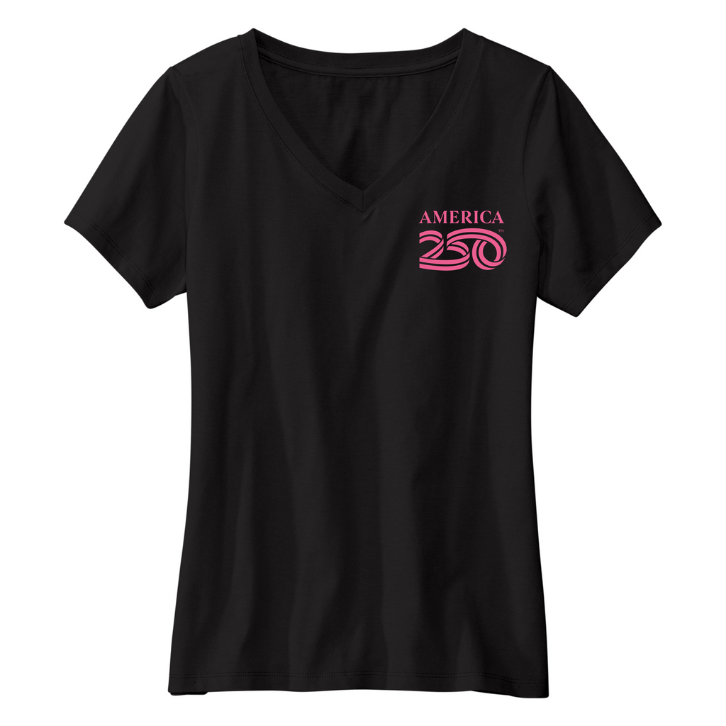 Womens Small Black Short Sleeve V-neck Tee
