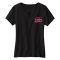 Womens Small Black Short Sleeve V-neck Tee
