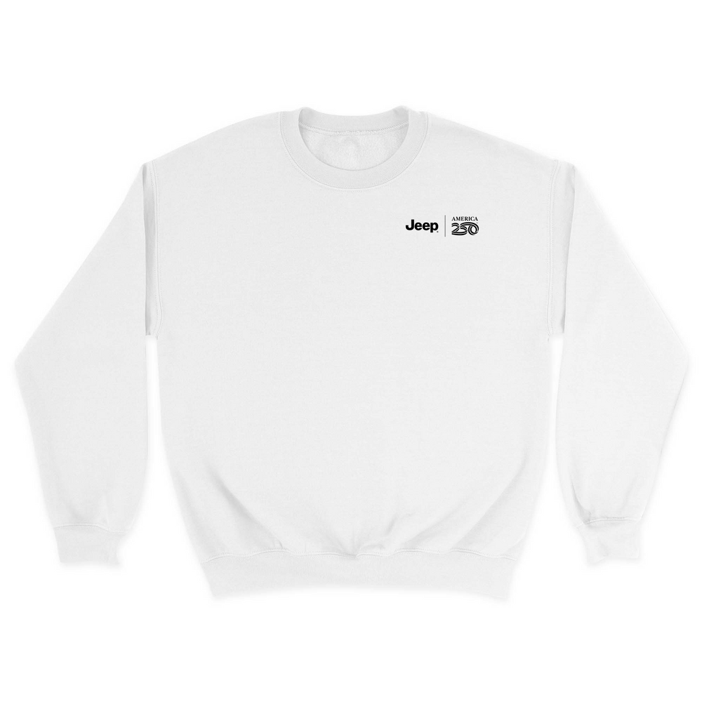 Unisex Small White Crewneck Sweatshirt