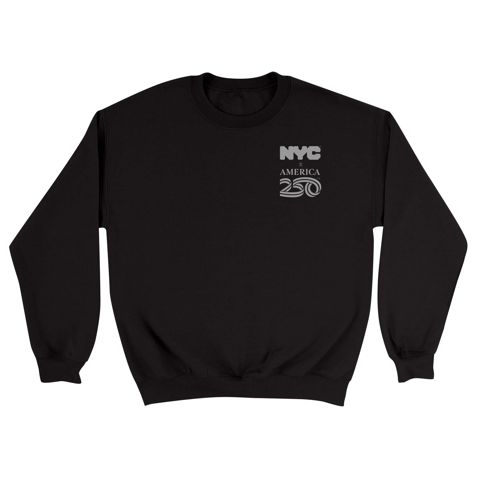Unisex Small Black Crewneck Sweatshirt