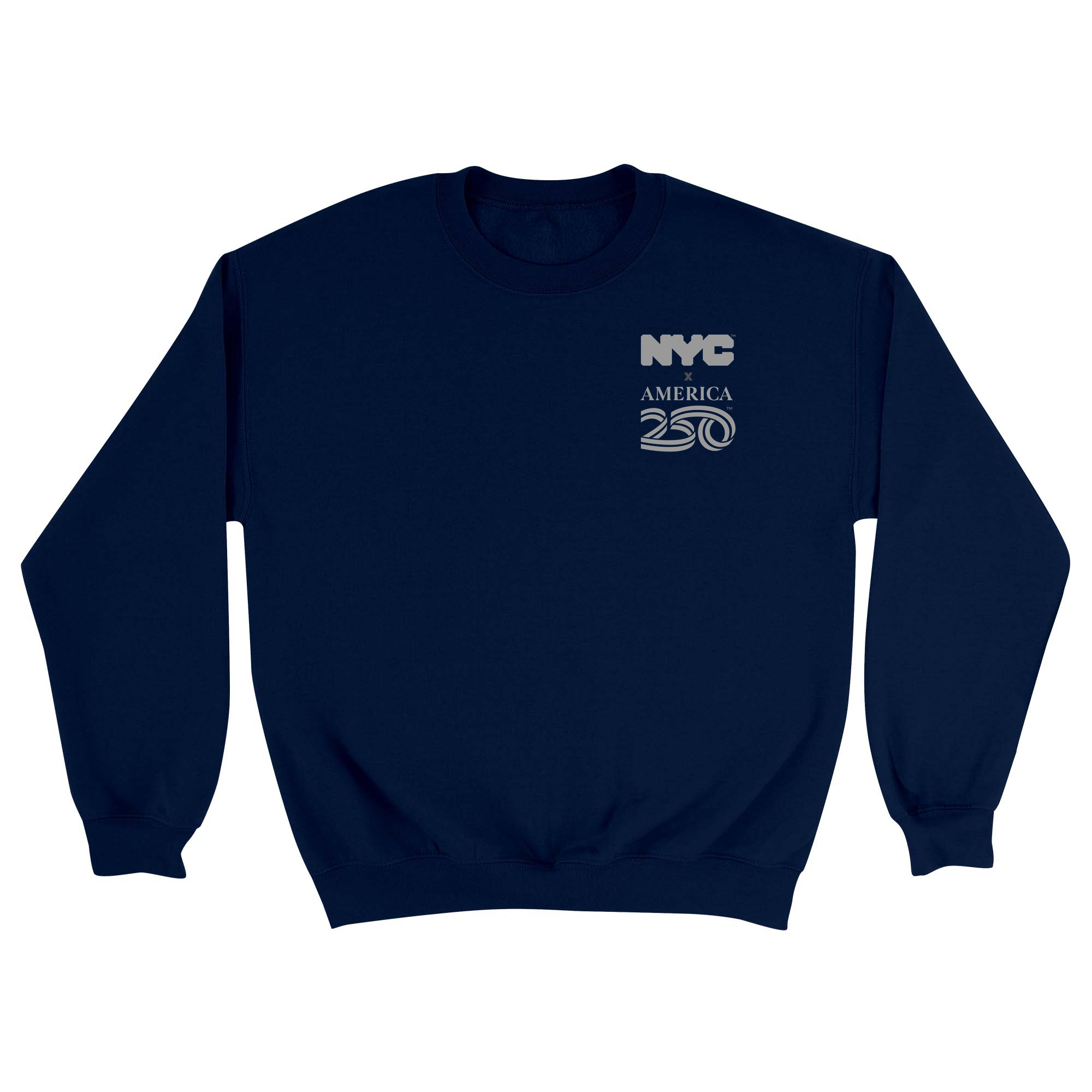 Unisex Small Navy Crewneck Sweatshirt