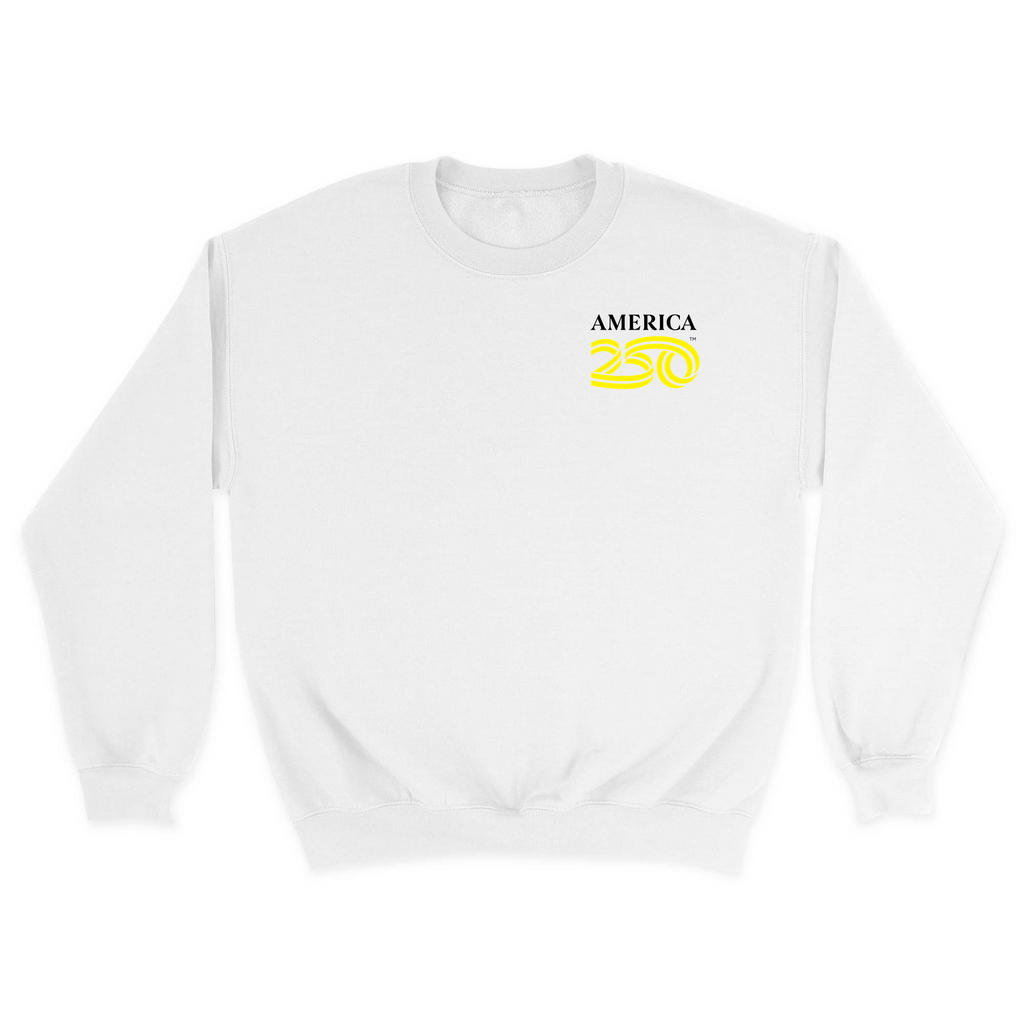 Unisex Small White Crewneck Sweatshirt