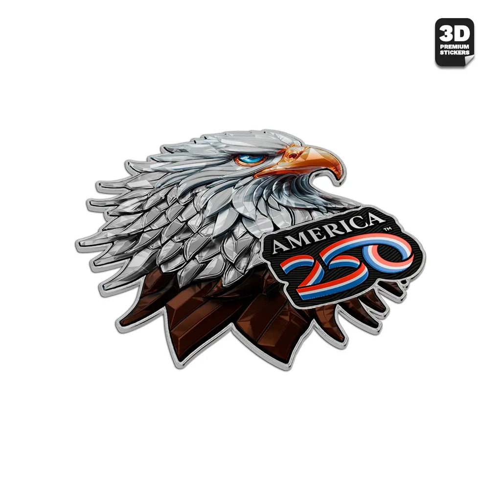 America250 Bald Eagle 3D Sticker