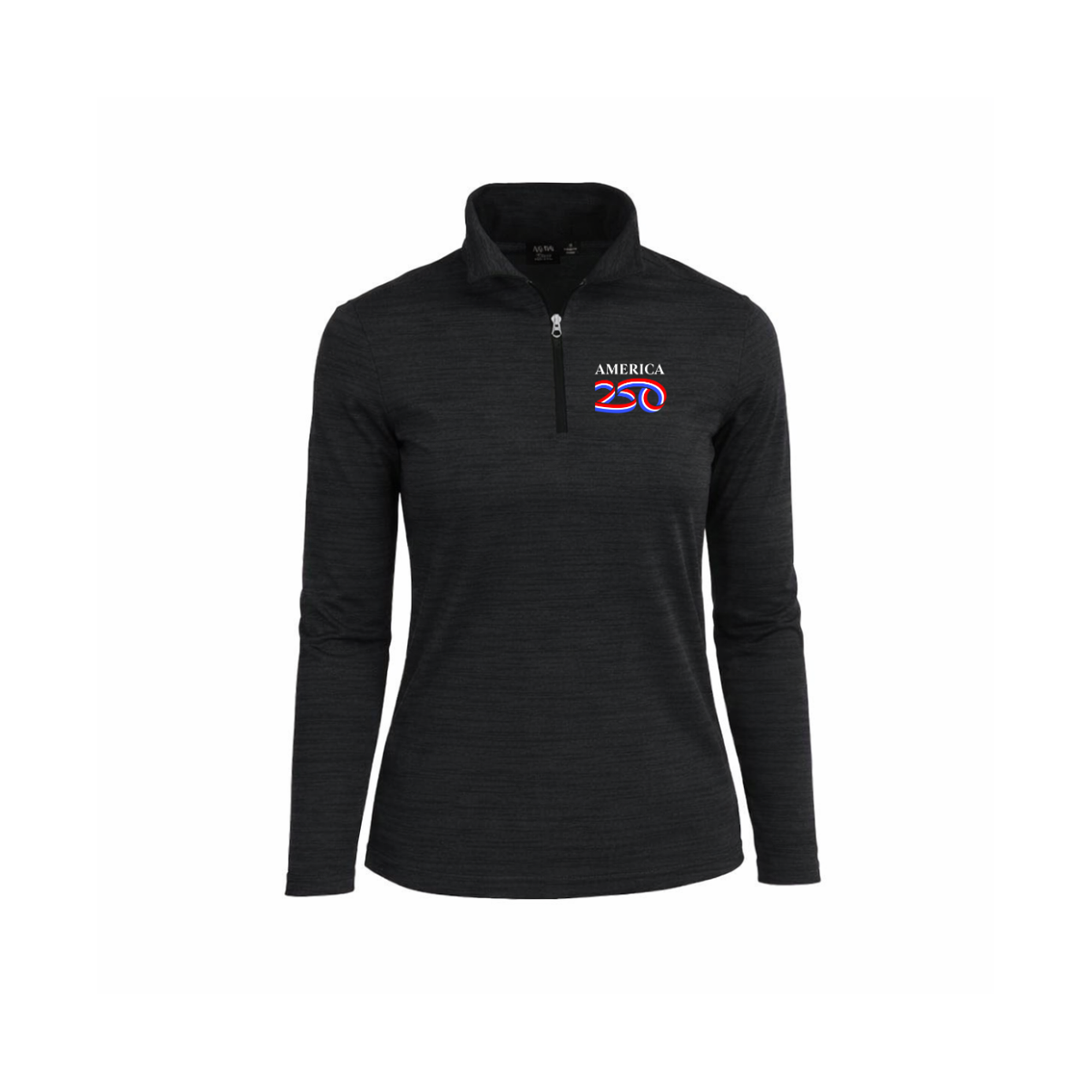 Women's Tiger Stripe Jersey Long Sleeve 1/4 Zip Polo
