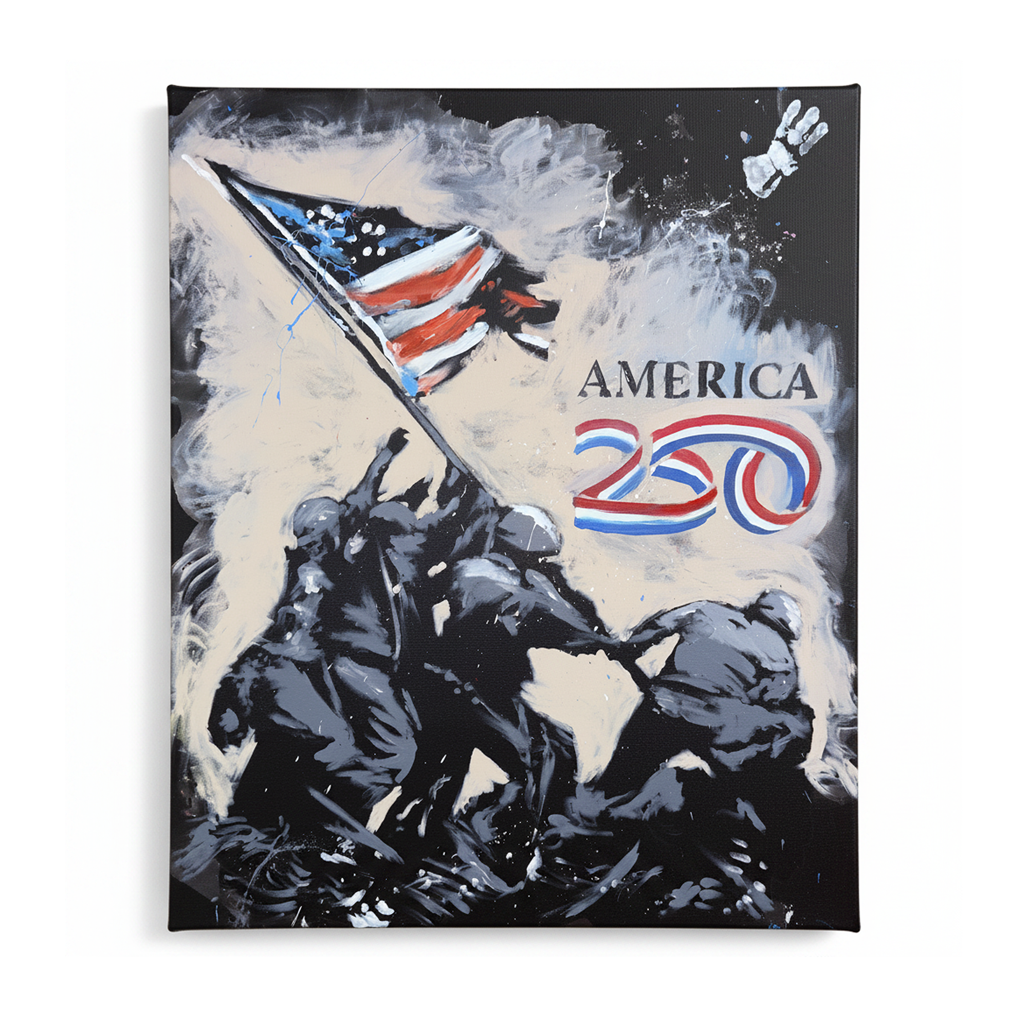 Official America250™ Original Iwo Jima Tribute Fine Art Painting by Cody Sabol