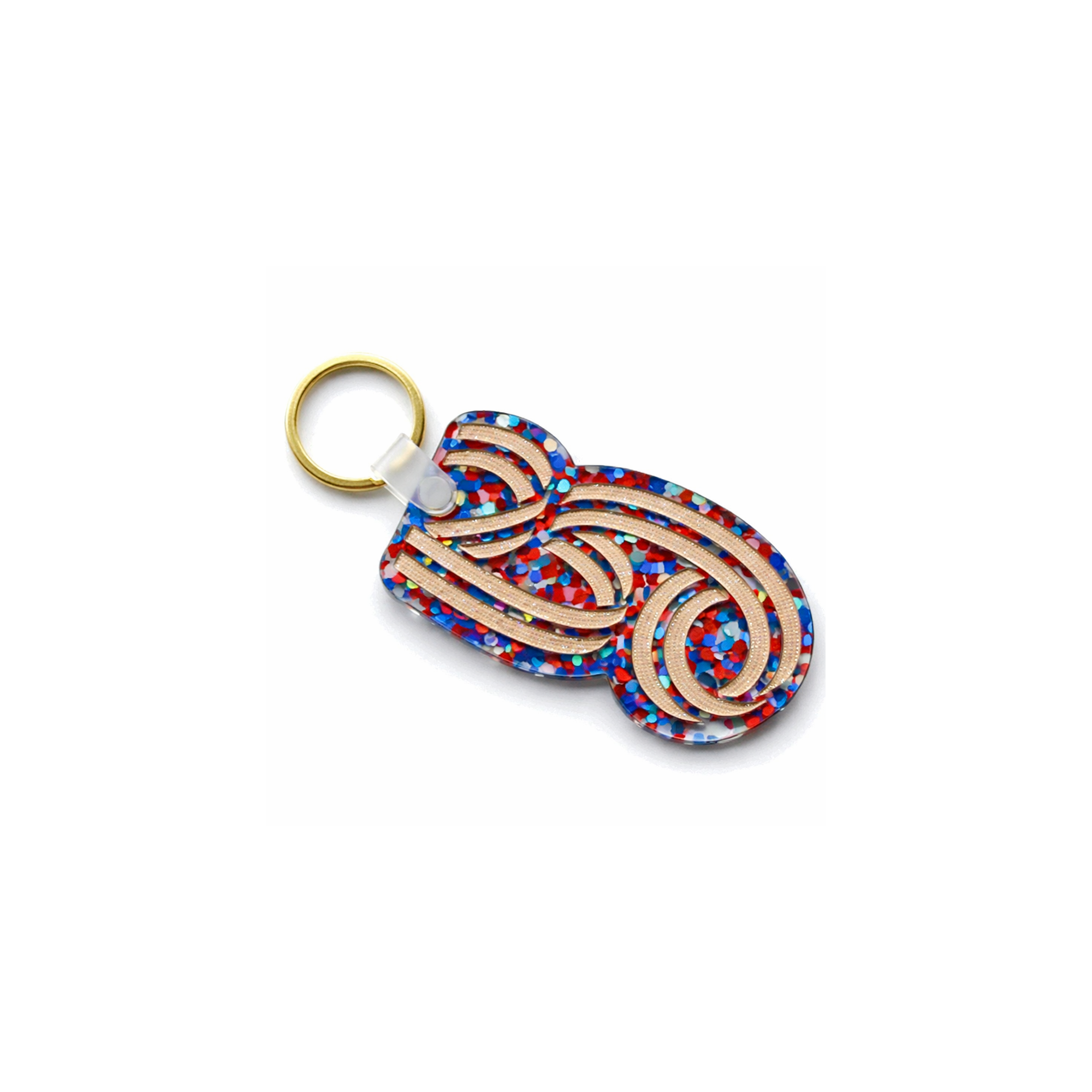 America250 Patriotic Confetti Keychain