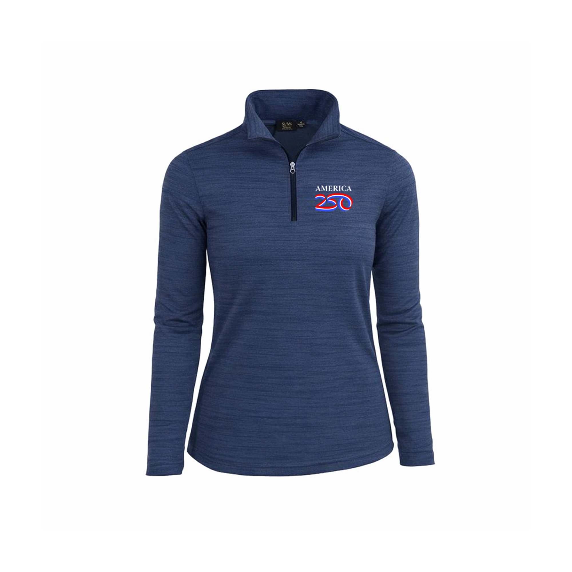 Women's Tiger Stripe Jersey Long Sleeve 1/4 Zip Polo