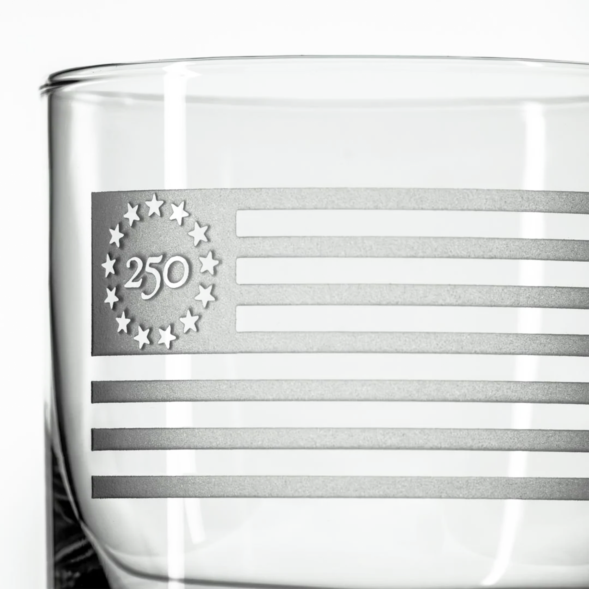 Betsy Ross Flag On the Rocks Whiskey Glass | Set of 2