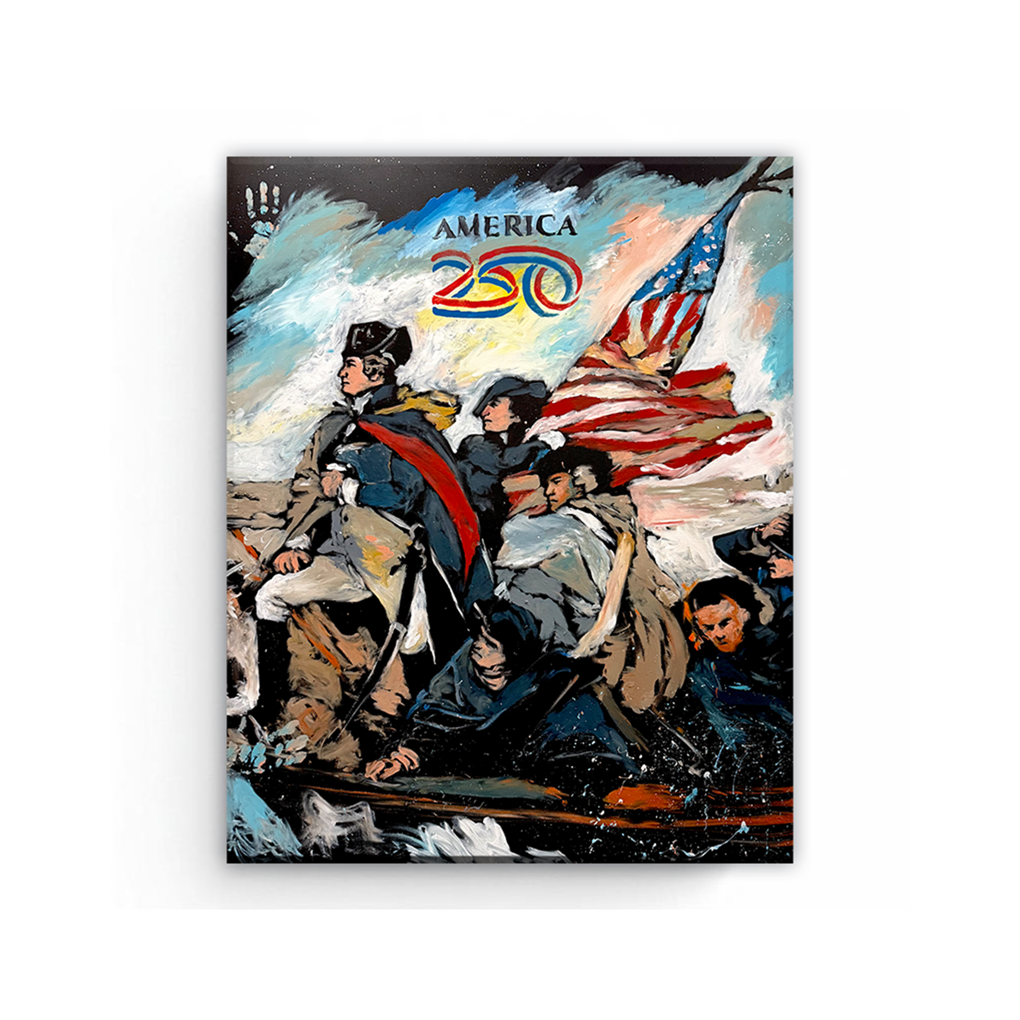 America250 Original Fine Art Washington Crossing the Delaware by Cody Sabol