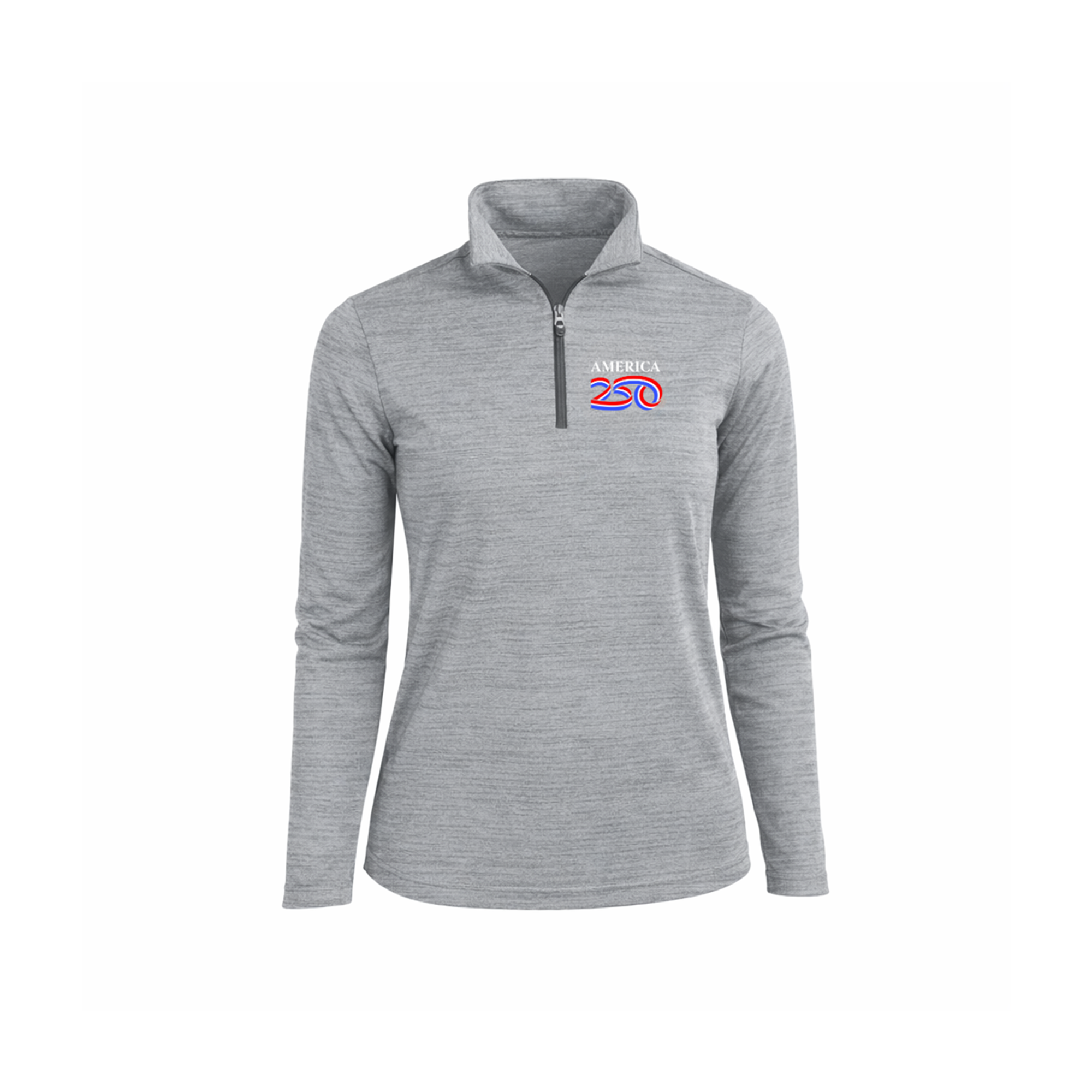 Women's Tiger Stripe Jersey Long Sleeve 1/4 Zip Polo