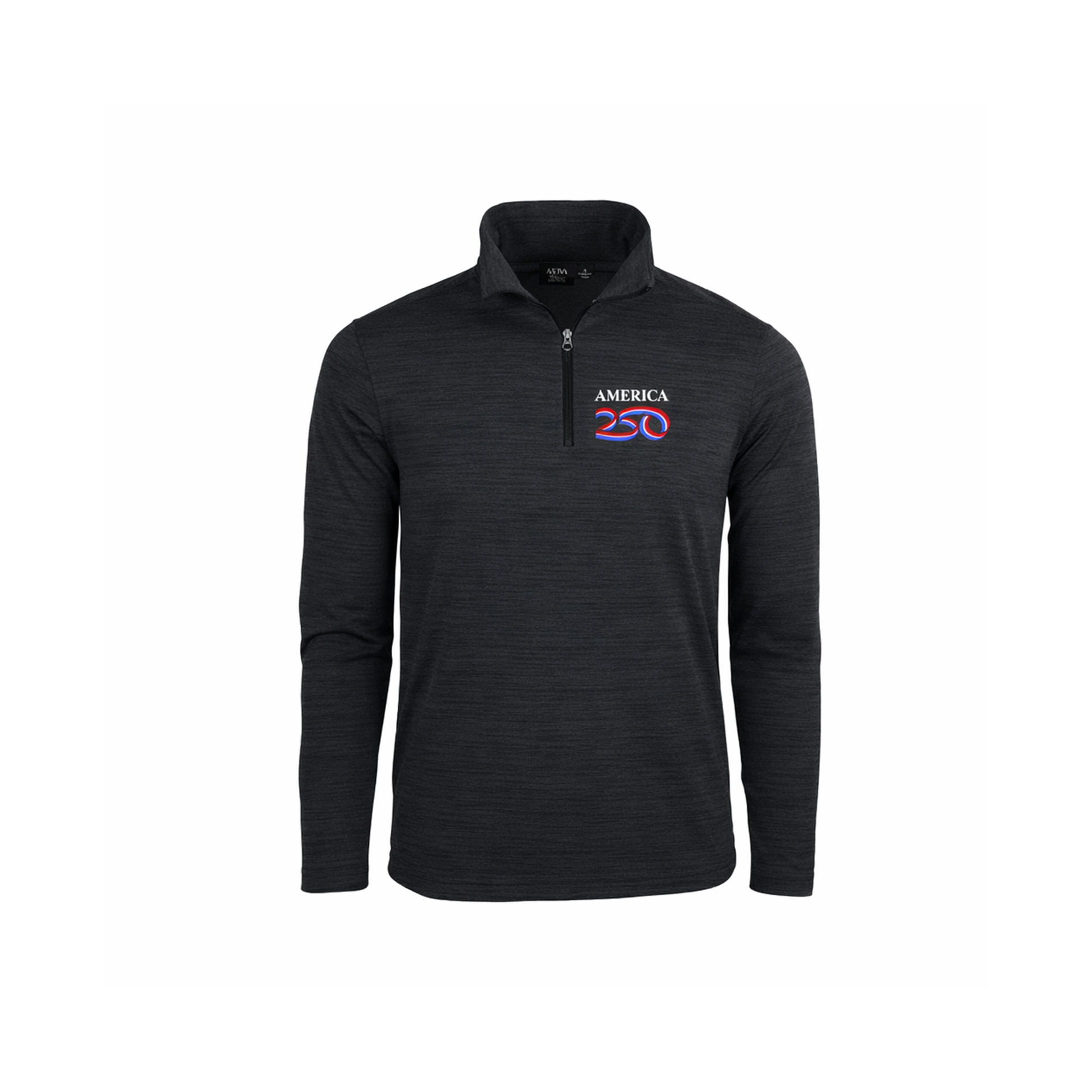 America250 Men's Tiger Stripe Jersey Long Sleeve 1/4 Zip Polo