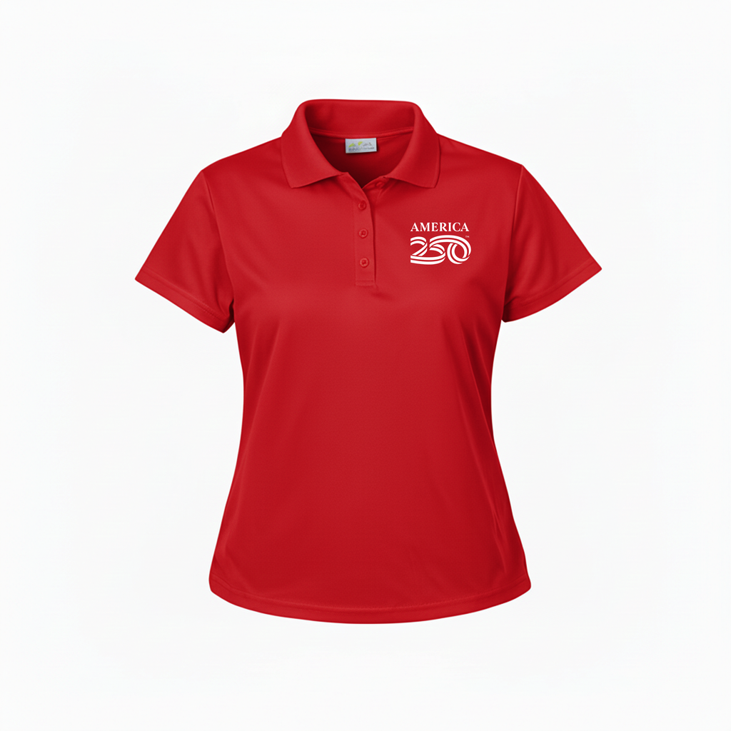 America250 Ladies’ Aqua-Dry Embroidered Polo