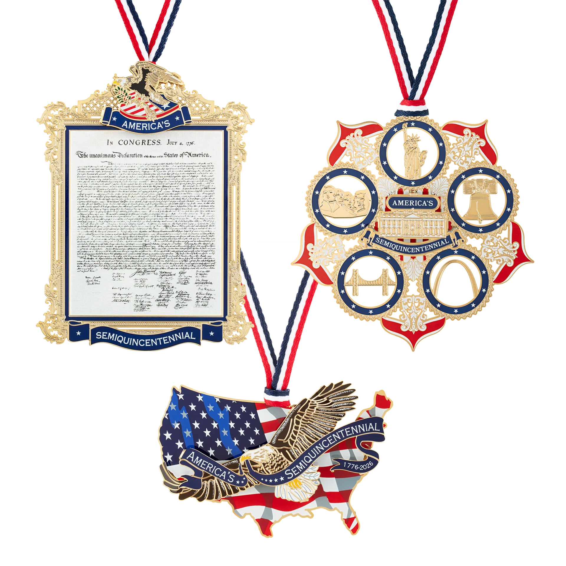 The Official Commemorative Ornament 3 Pack – America250