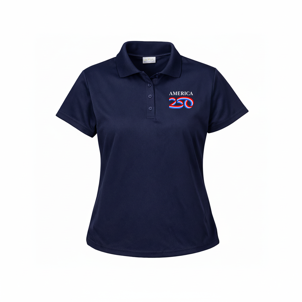 America250 Ladies’ Aqua-Dry Embroidered Polo