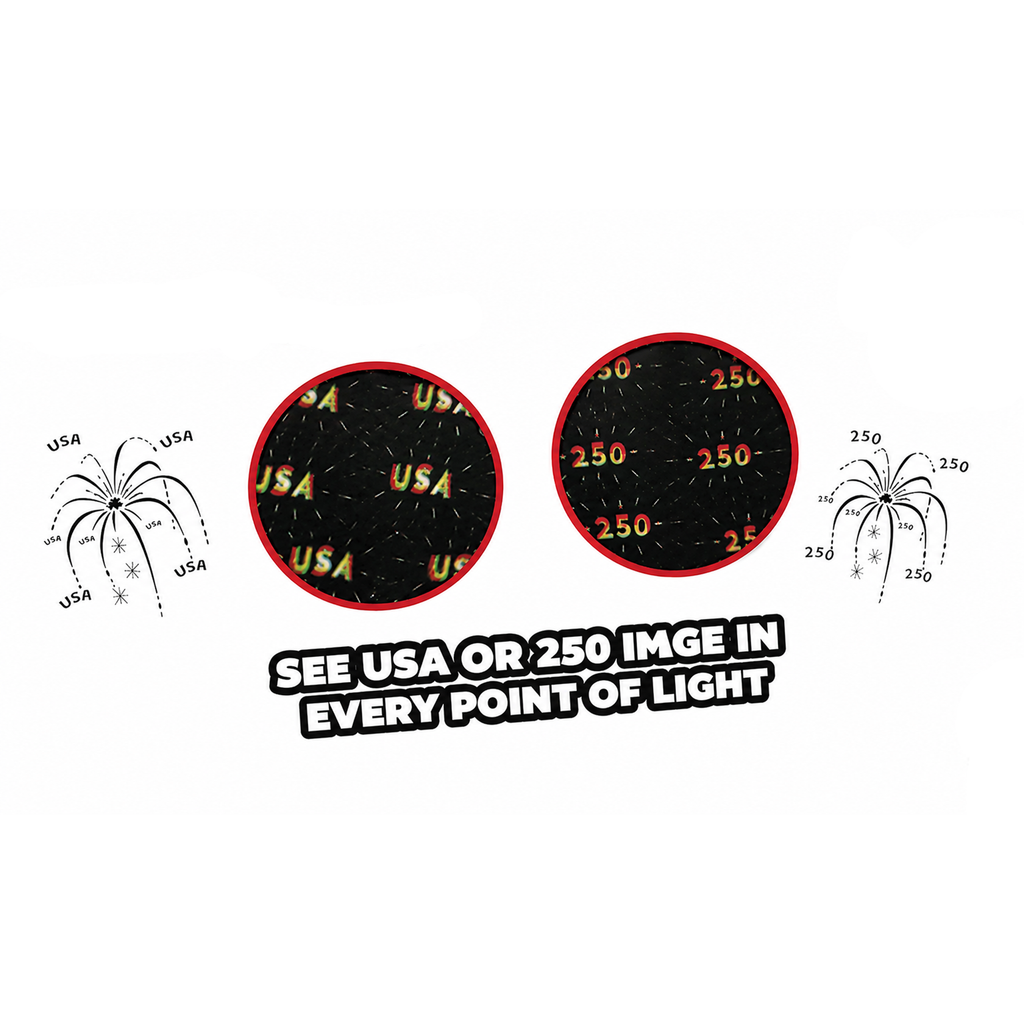 Official America250™ Fireworks Glasses 4 Pack