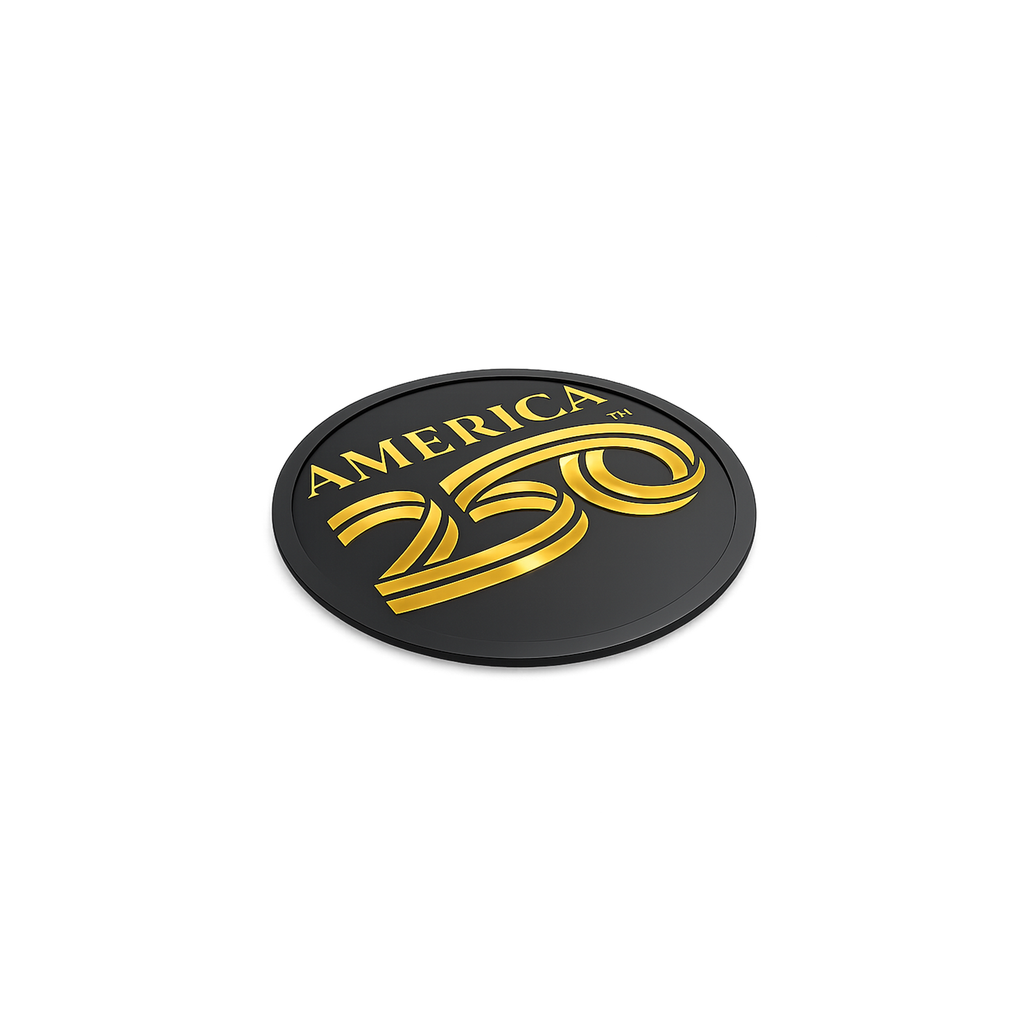 America250 Black and Gold 3D Sticker