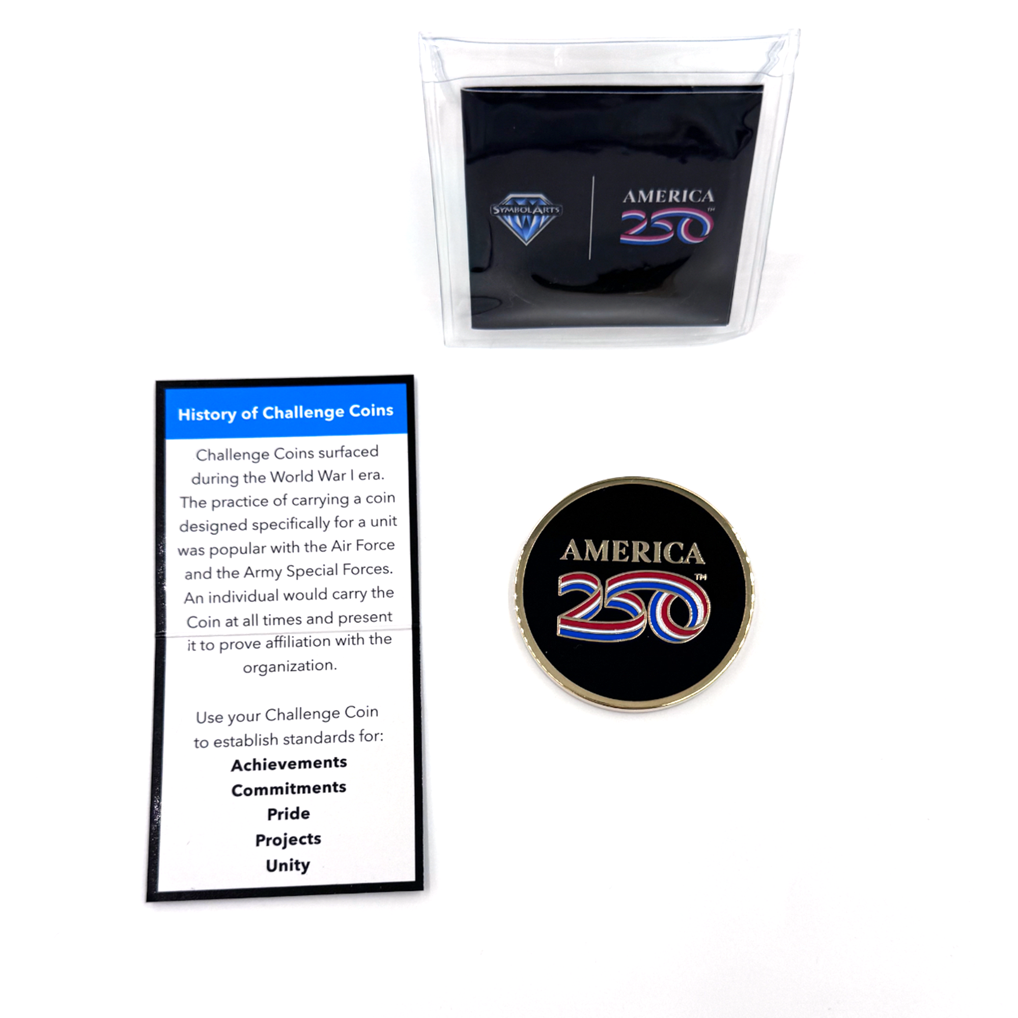 America250 Gold Plated Challenge Coin