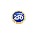 America250 Gold-Plated Blue Premium Coin with Diamonds