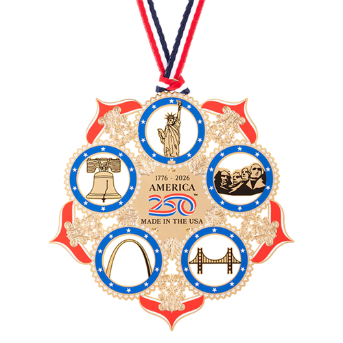 America250 American Icons Semiquincentennial Ornament