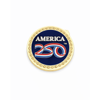 America250 Gold-Plated Navy Premium Coin with Rubies, Sapphires, and Diamonds