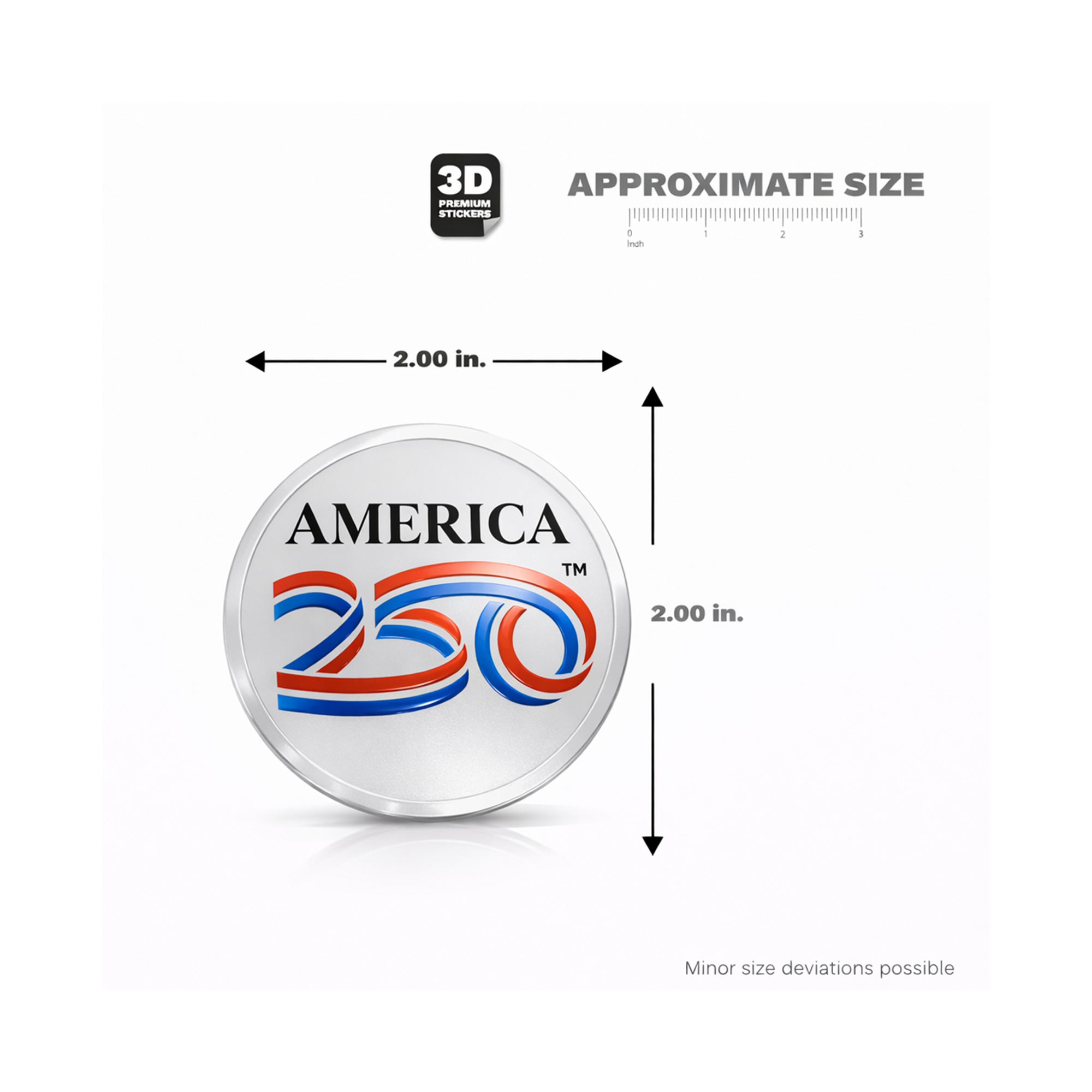 America250 3D Sticker