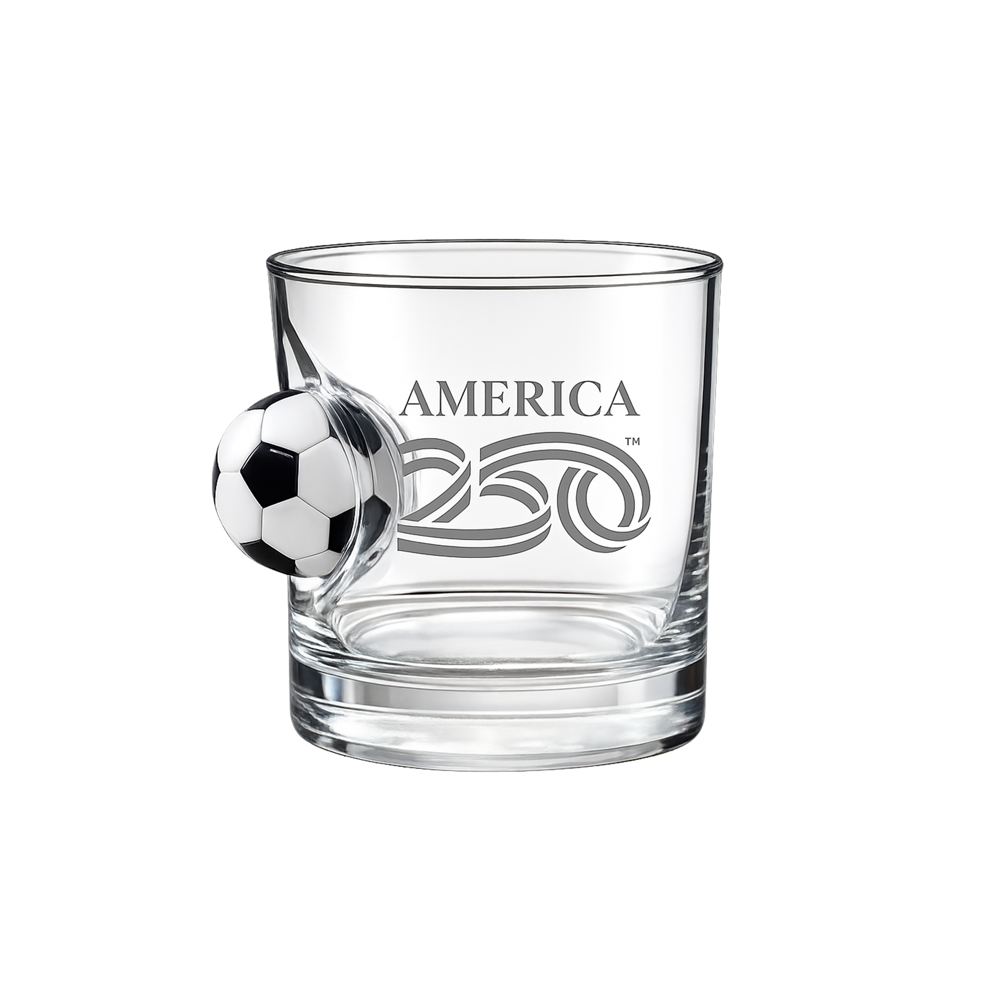 America250 Soccer Rocks Glass