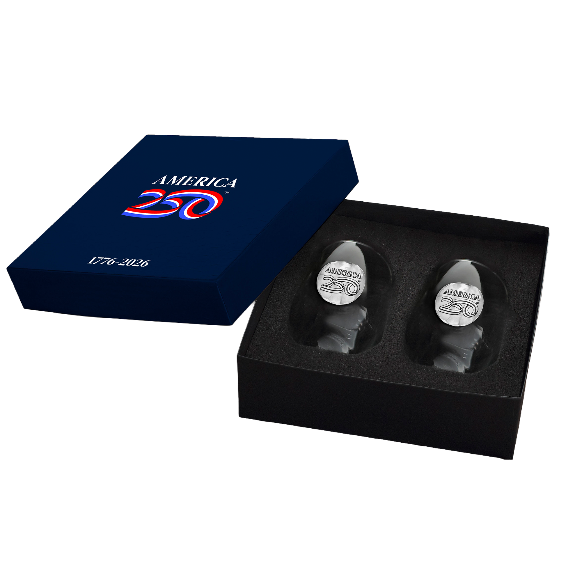 America250 Stemless Wine Glass Set