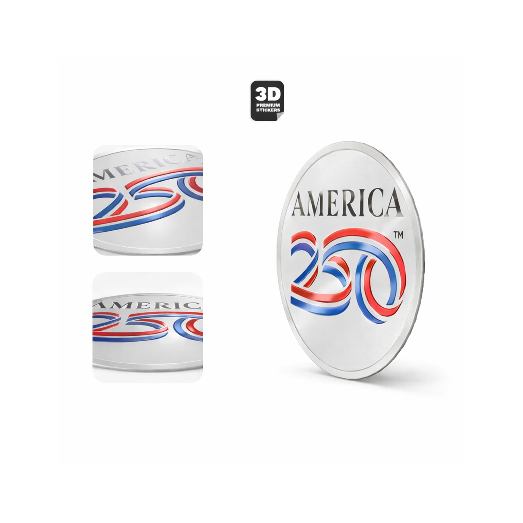 America250 3D Sticker