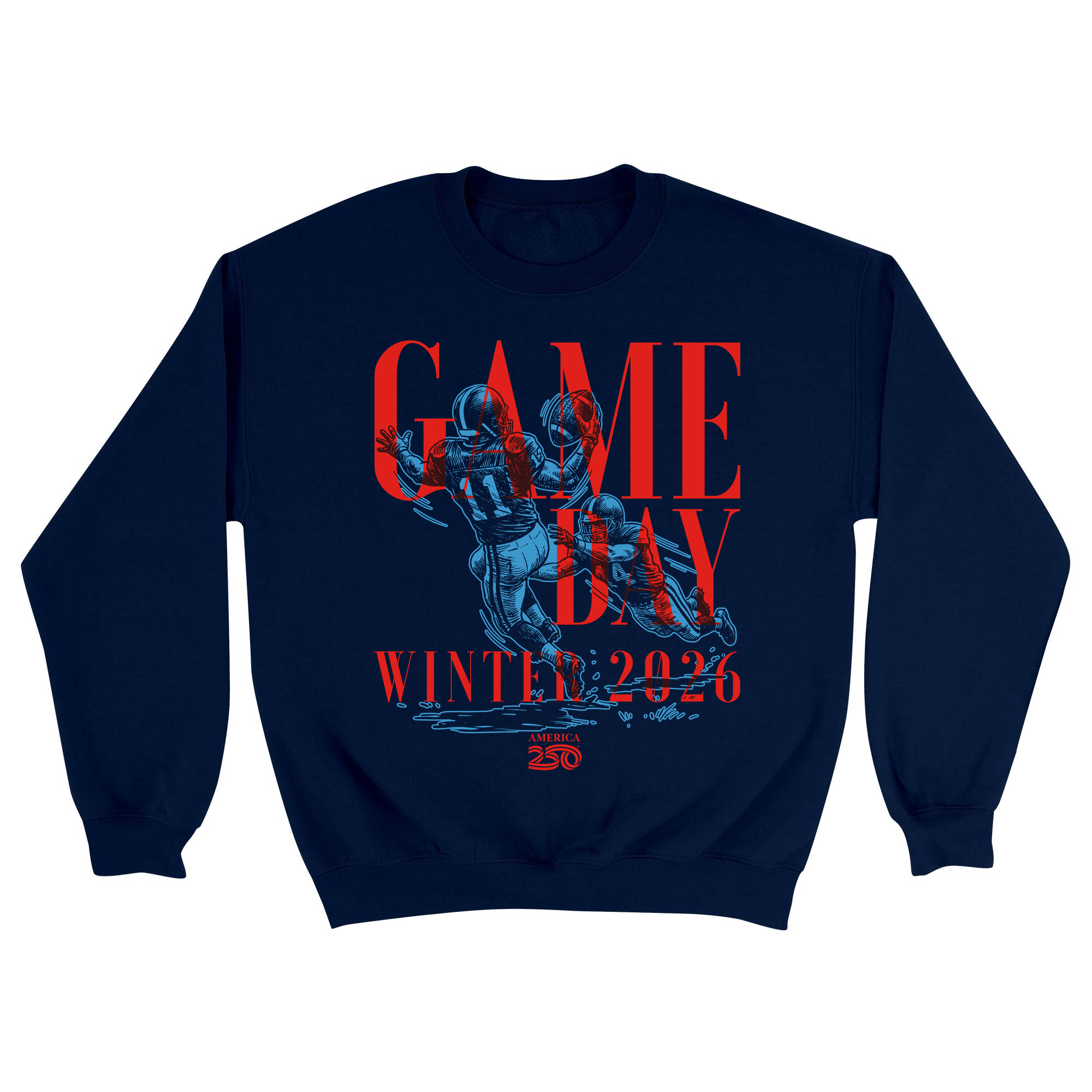 Unisex Small Navy Crewneck Sweatshirt