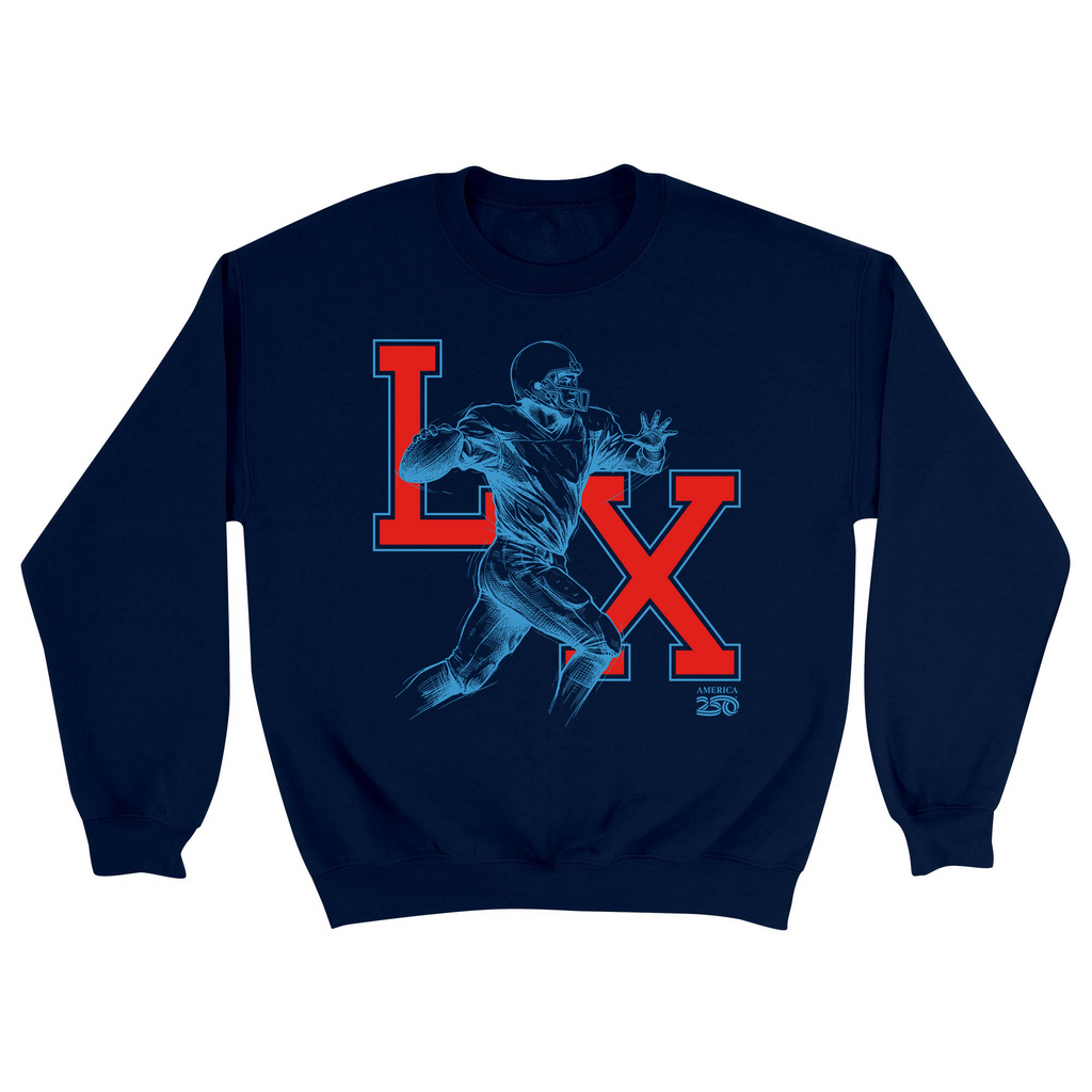 Unisex Small Navy Crewneck Sweatshirt