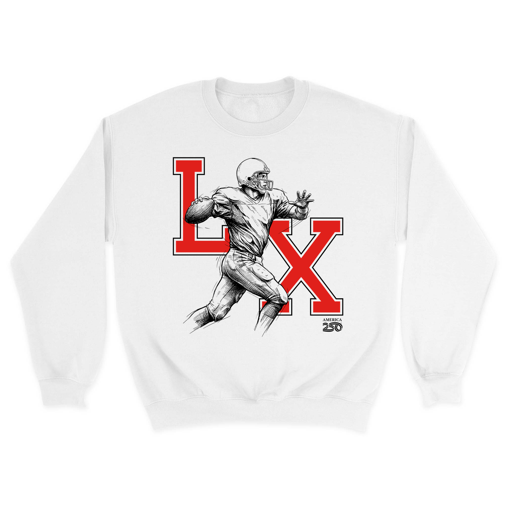 Unisex Small White Crewneck Sweatshirt