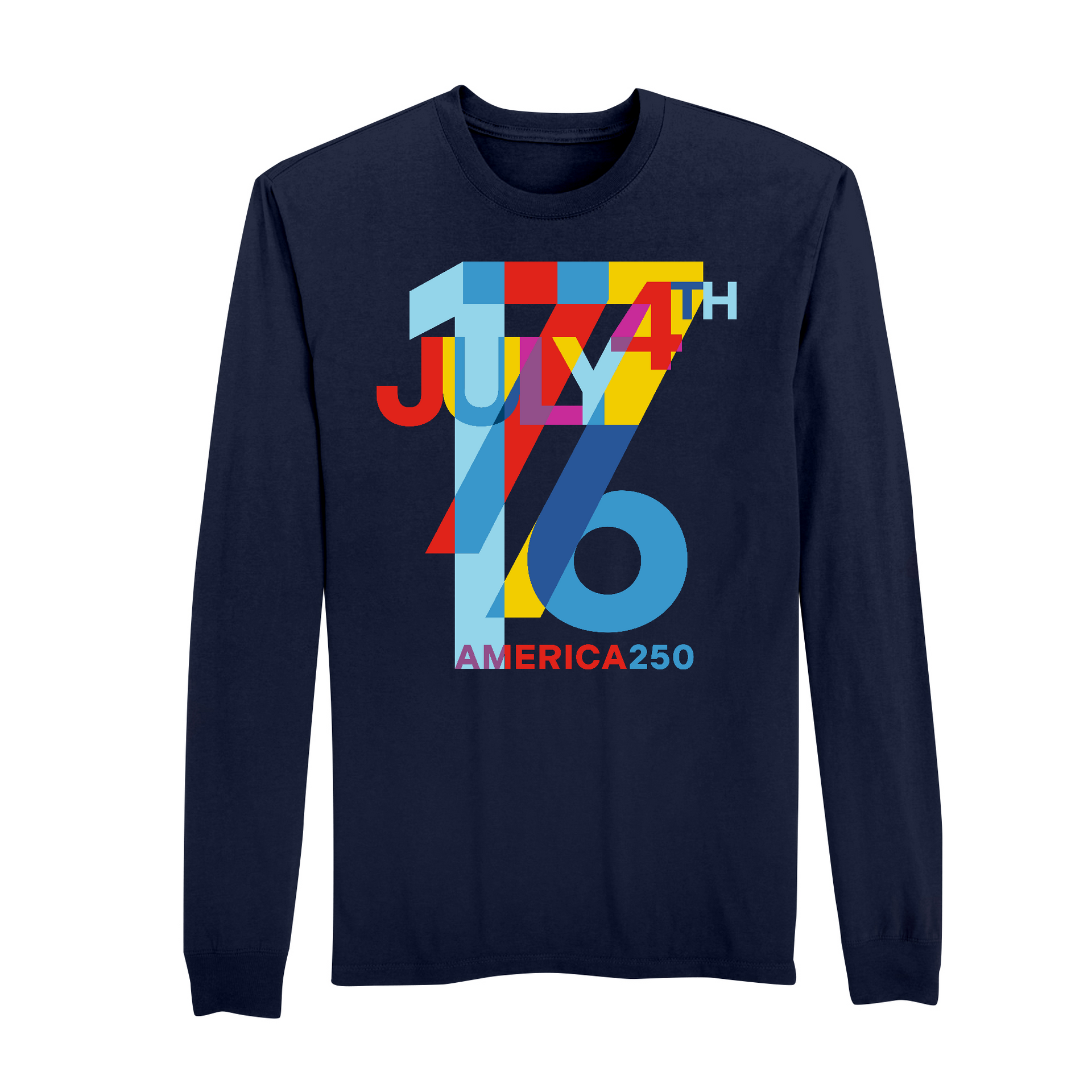 America 250 | Independence Day Cotton Long Sleeve T-Shirt | Long