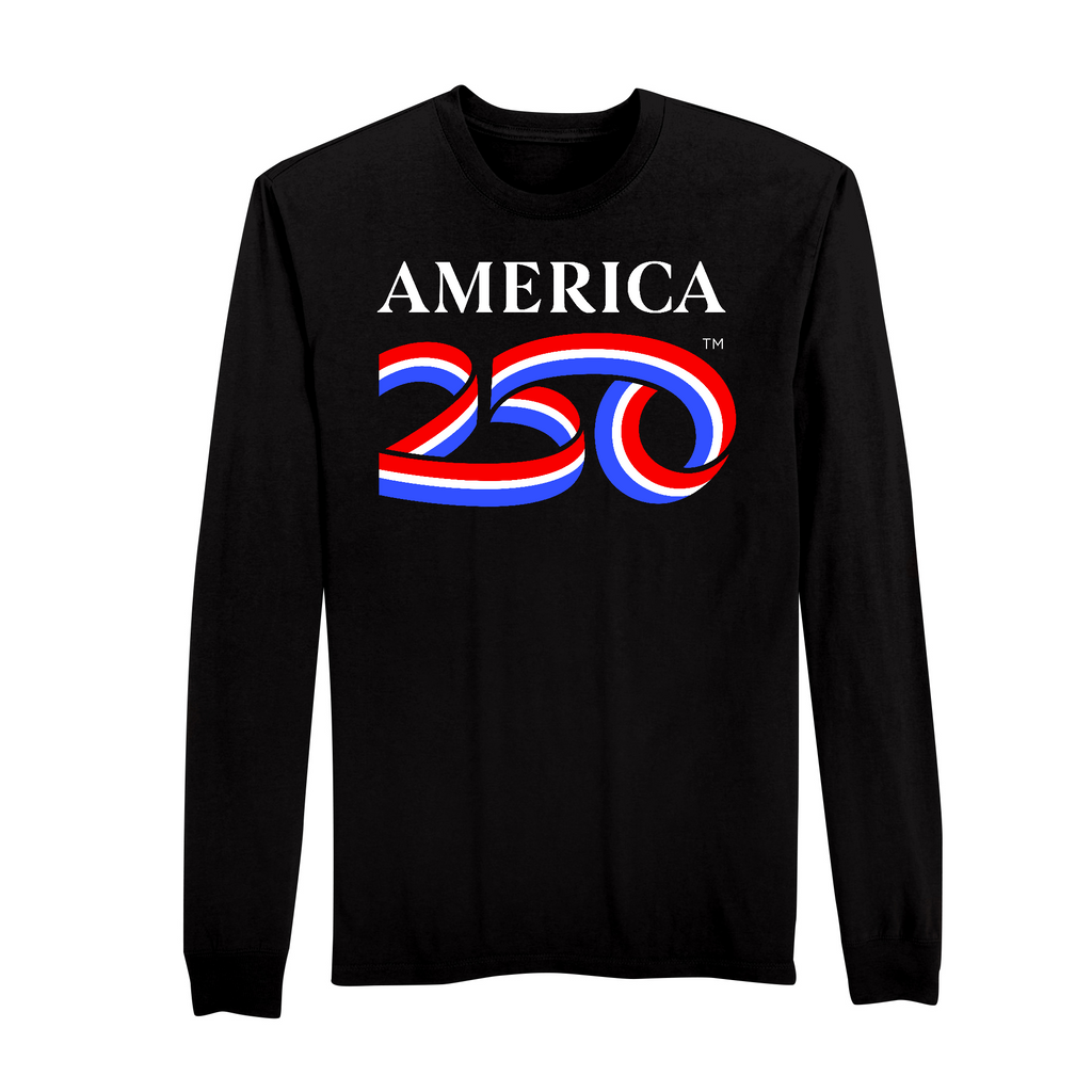 America 250 | Red White & Blue Cotton Long Sleeve T-Shirt | Long America 250 | Red White & Blue Cotton Long Sleeve T-Shirt | Long